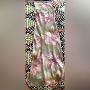 Dynamite Pink and Green Floral Maxi Dress